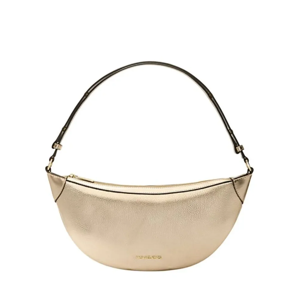 NWT Michael Kors Hollis 2 in 1 Metallic Leather Logo Jaquard Shoulder Bag.